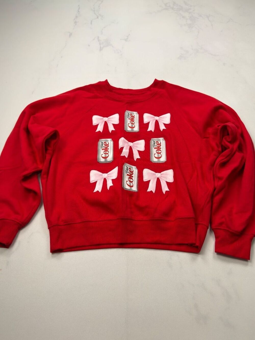 Old Navy Diet Coke Graphic Sweatshirt Red 2010s Retro - Womens S